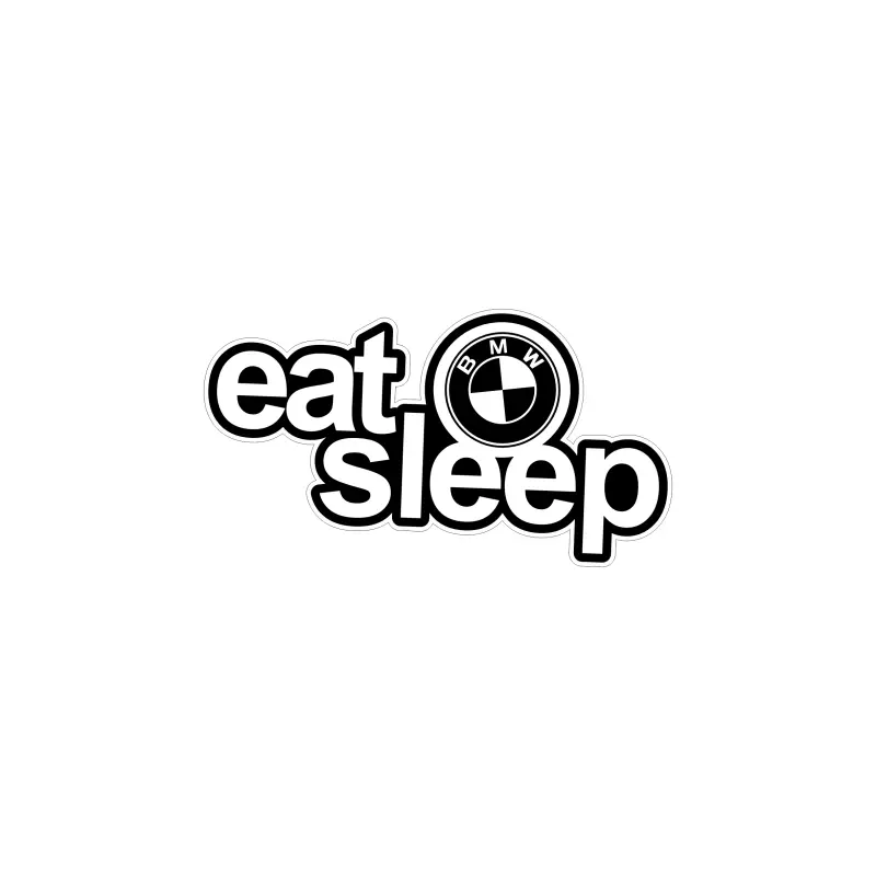 Bmw eat sleep, autocolant, dimensiune 100x50 mm, model 051